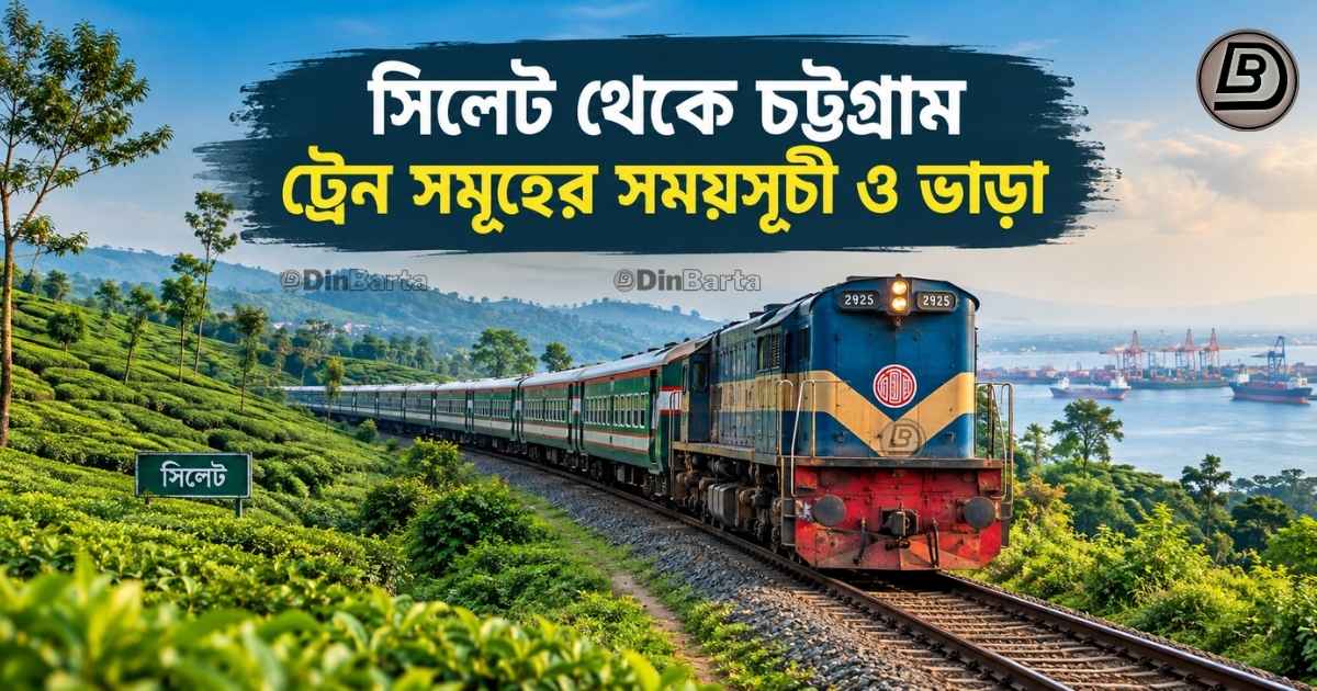 সিলেট থেকে চট্টগ্রাম ট্রেন